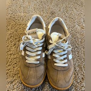 Gola Tan and White Sneakers